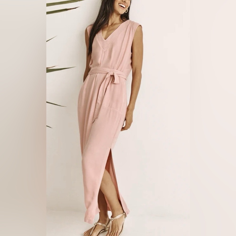 Splendid Evian Maxi Dress – Pale Rose – 100% Viscose – Effortless Chic -Feminine